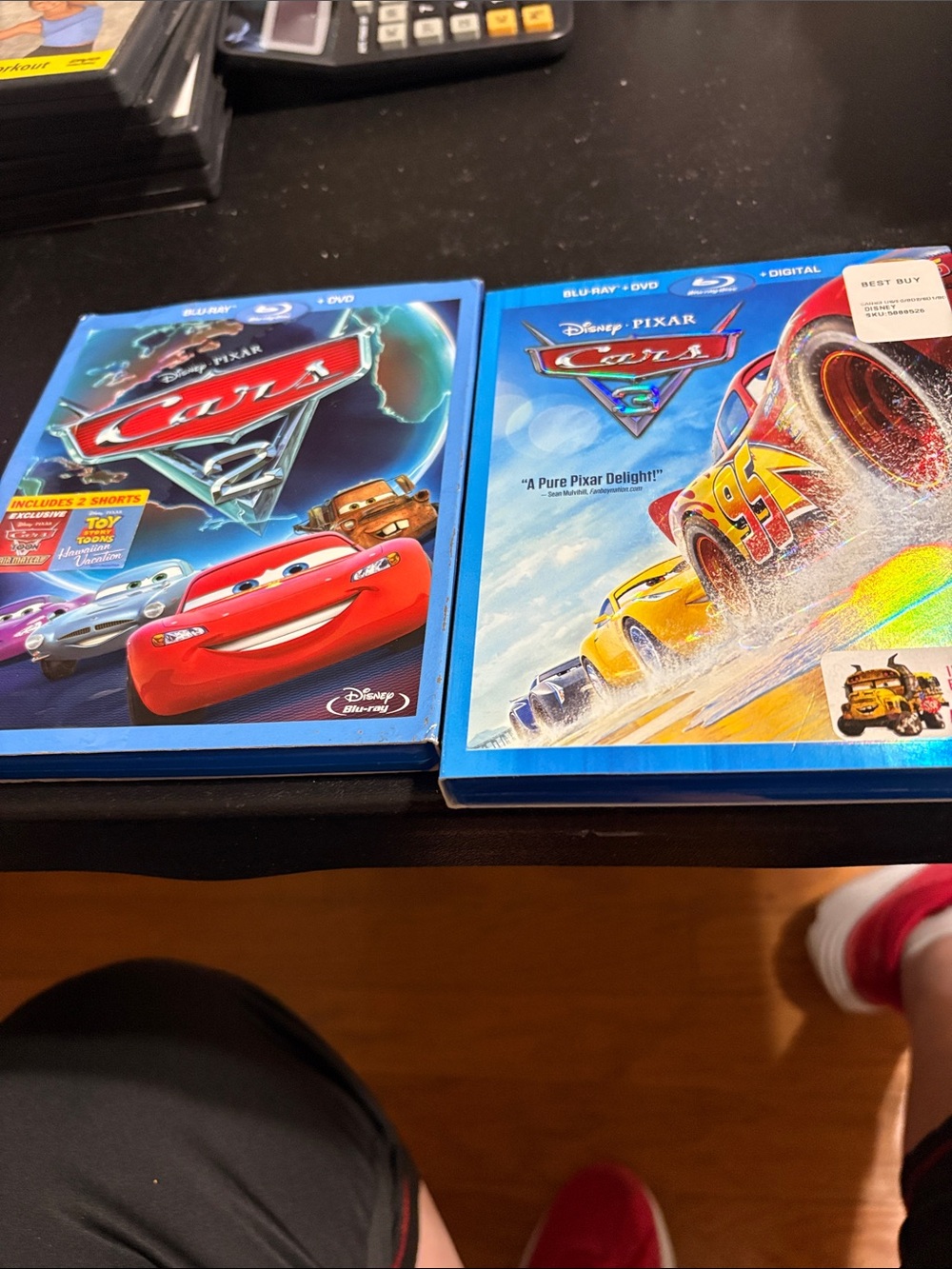 Disney Cars Blu-ray/DVD Set - Blue and Red Cover Art